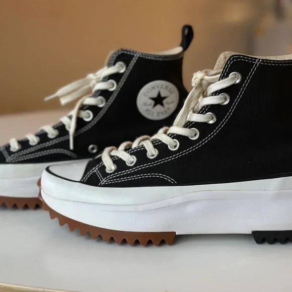 Converse Run Star Hike Hi Black Platform Sneakers - Picture 13 of 16